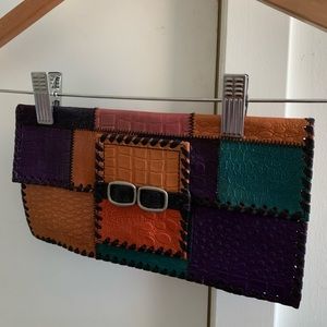 Multi leather clutch